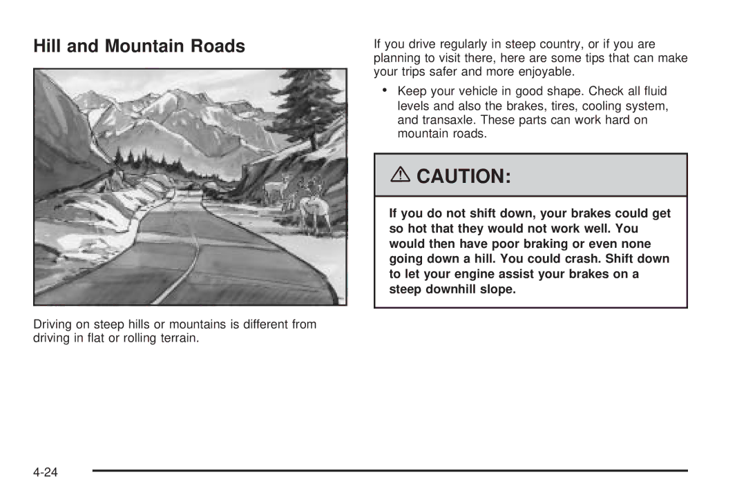 Pontiac 2006 manual Hill and Mountain Roads 