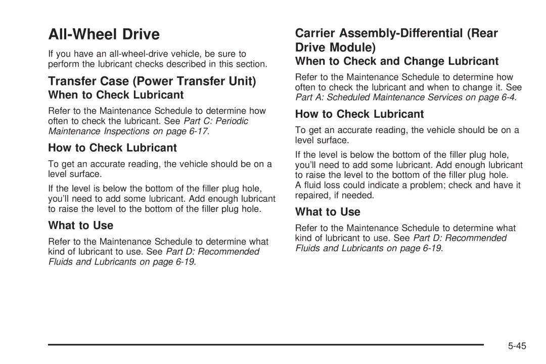 Pontiac 2006 manual All-Wheel Drive, Transfer Case Power Transfer Unit, Carrier Assembly-Differential Rear Drive Module 