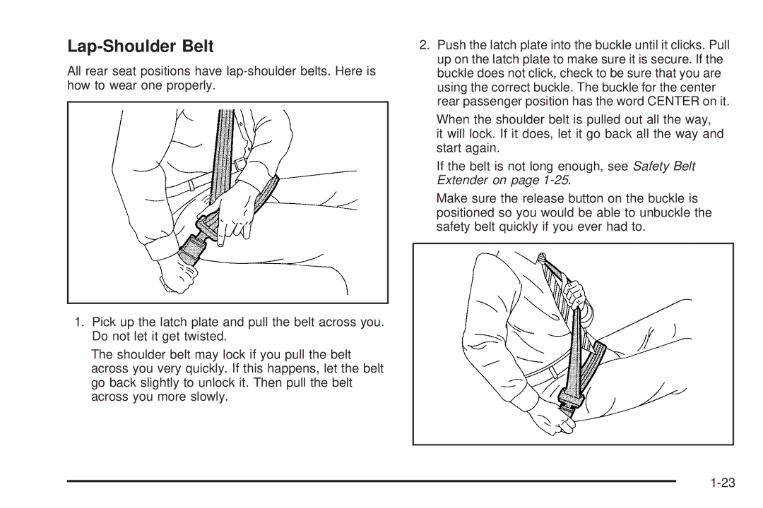 Pontiac 2006 manual Lap-Shoulder Belt 