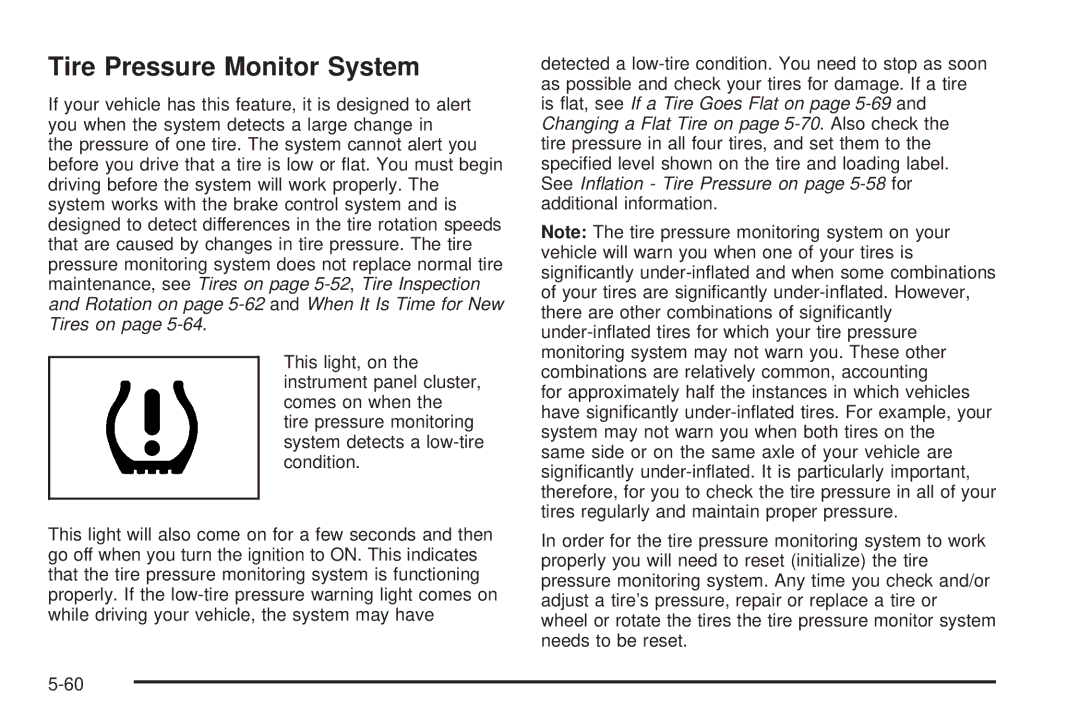 Pontiac 2006 manual Tire Pressure Monitor System 