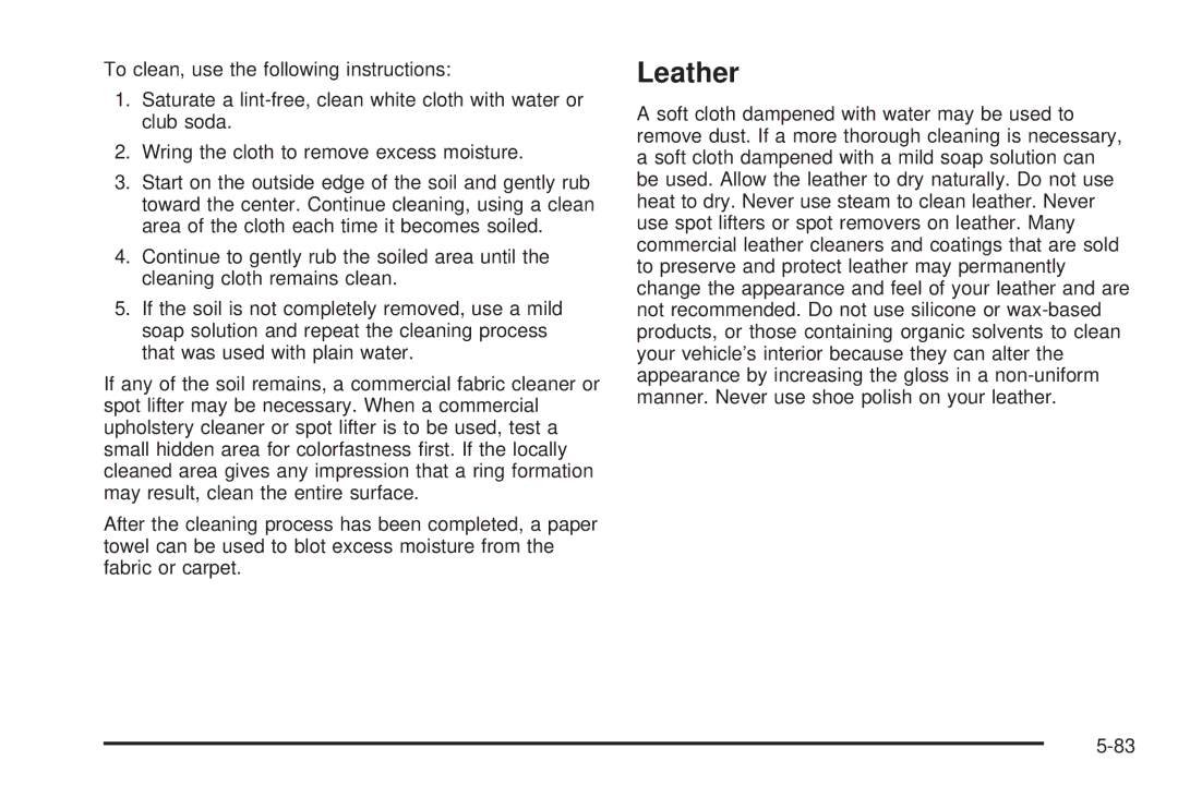 Pontiac 2006 manual Leather 