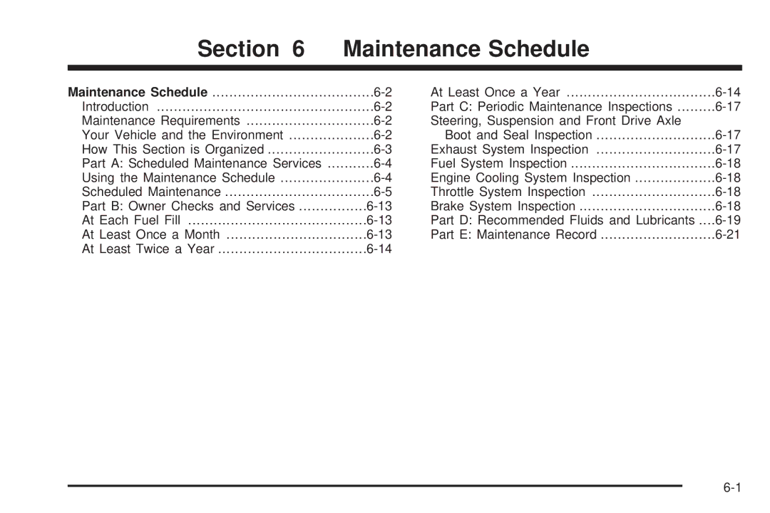 Pontiac 2006 manual Section Maintenance Schedule 