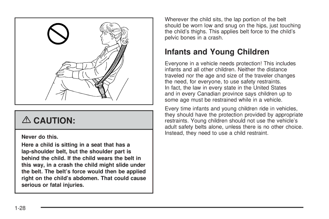 Pontiac 2006 manual Infants and Young Children 