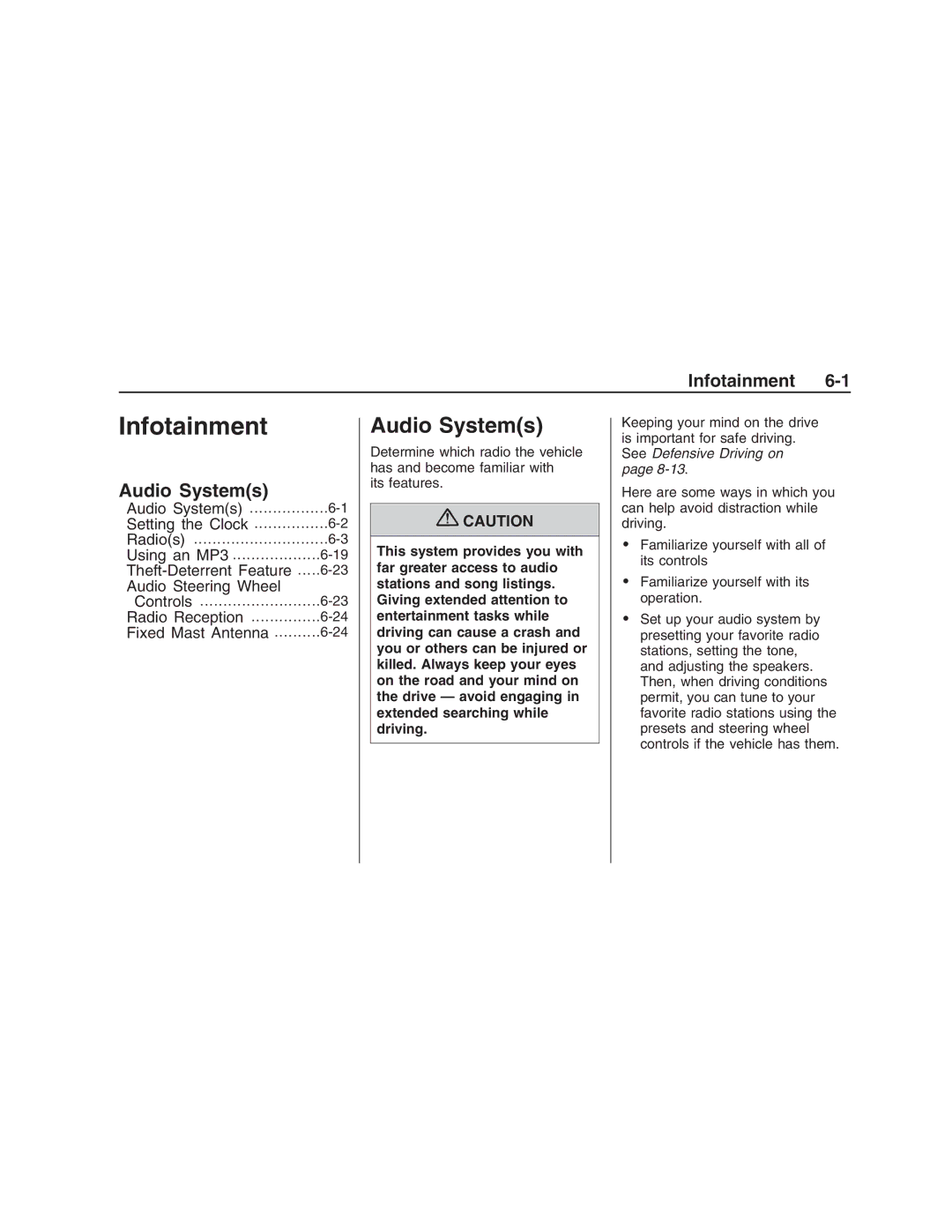 Pontiac G8 manual Audio Systems 