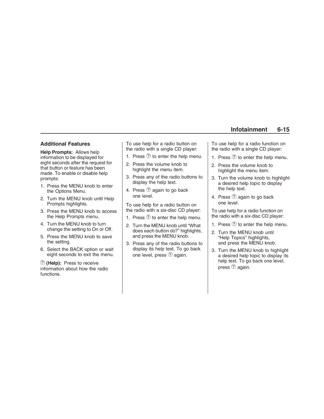 Pontiac G8 manual Additional Features 