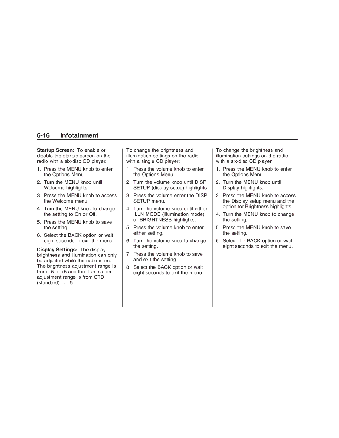 Pontiac G8 manual Infotainment 