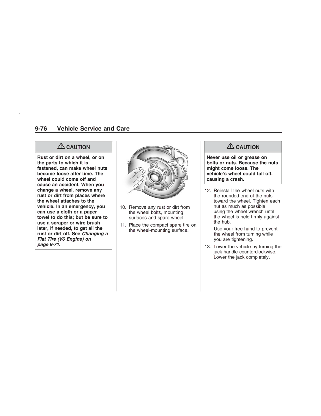 Pontiac G8 manual Vehicle Service and Care 