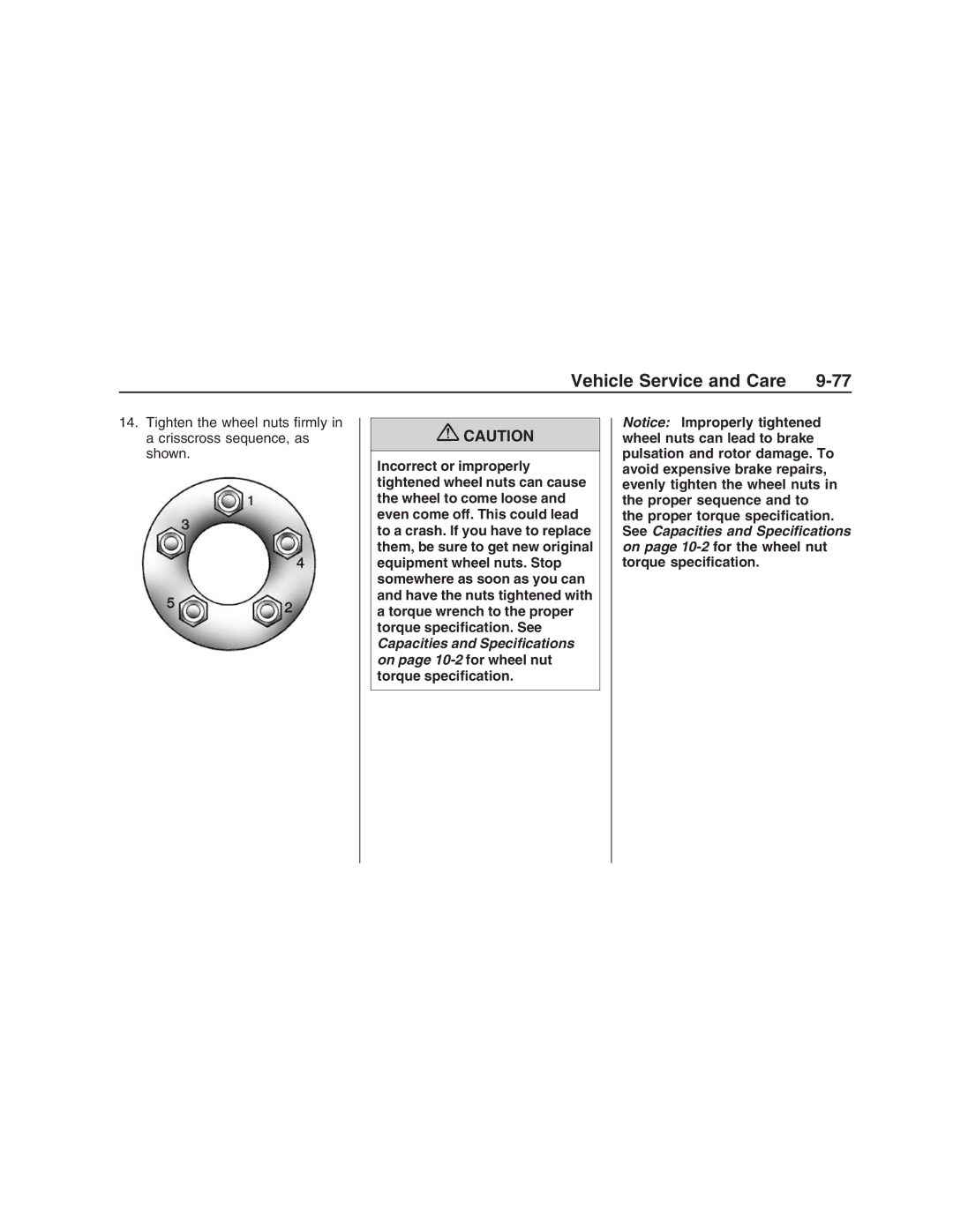 Pontiac G8 manual Vehicle Service and Care 