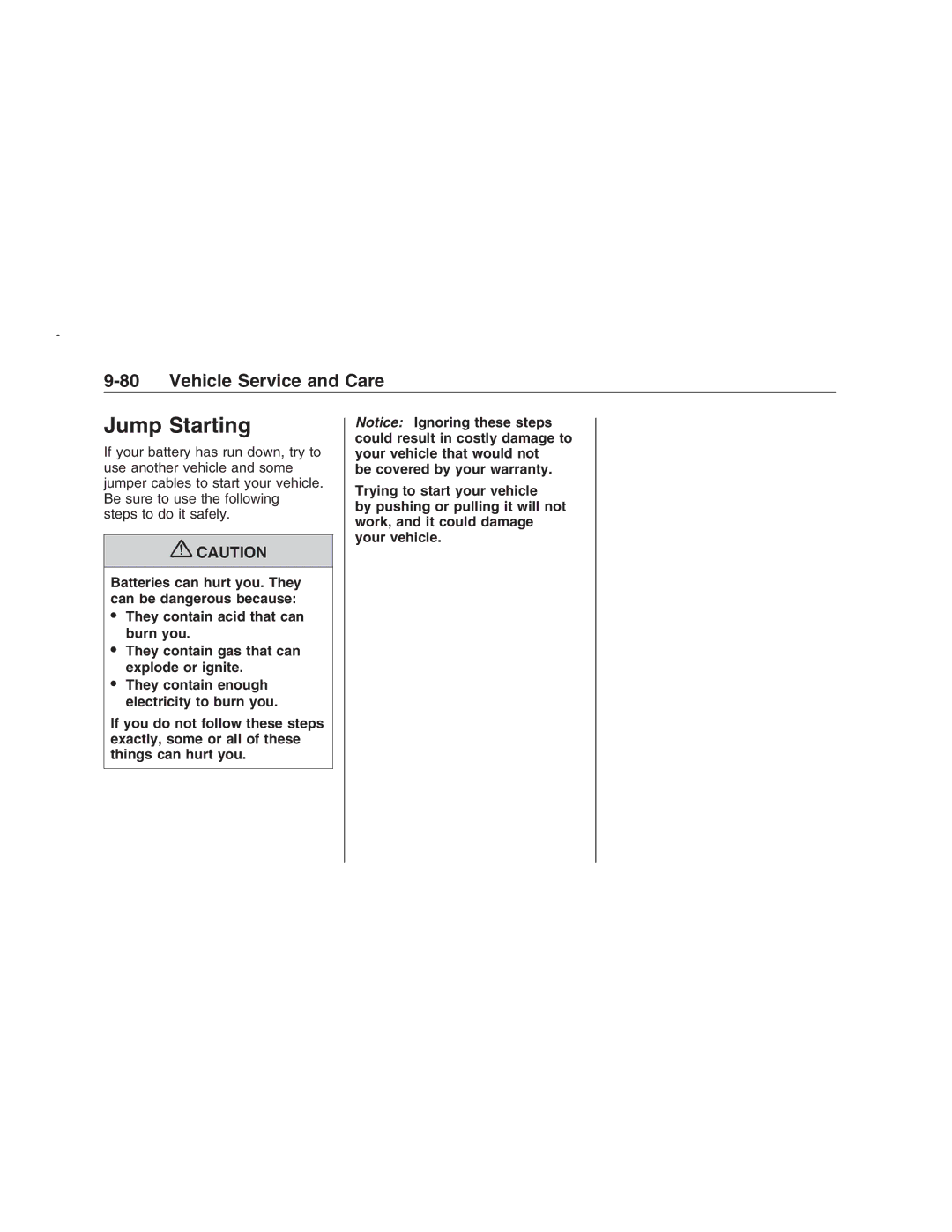 Pontiac G8 manual Jump Starting 