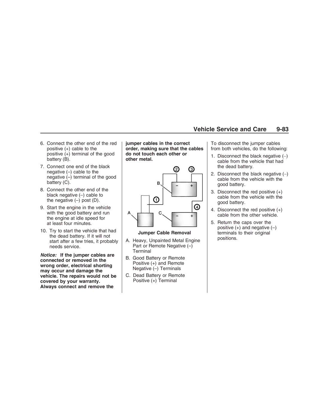 Pontiac G8 manual Vehicle Service and Care 