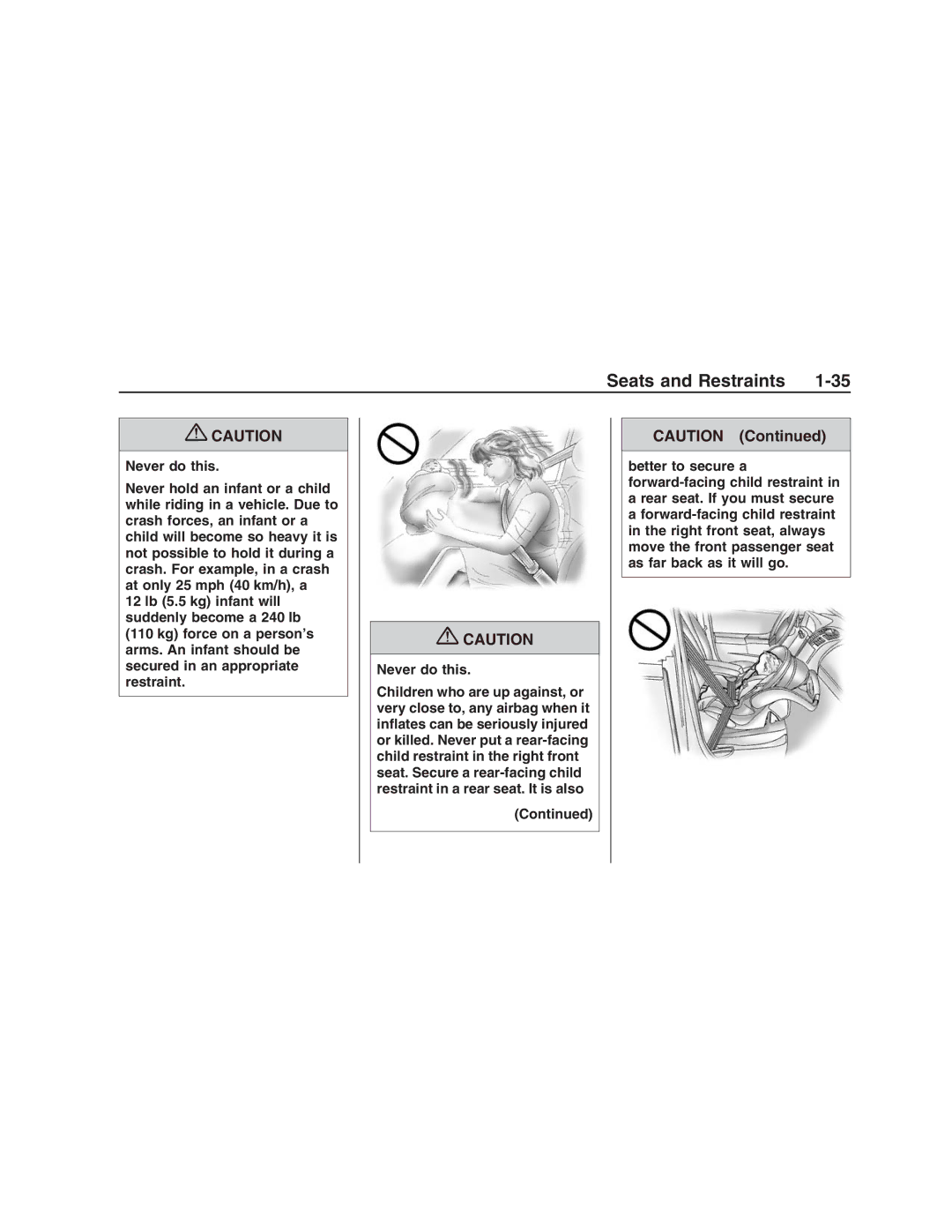 Pontiac G8 manual Seats and Restraints 