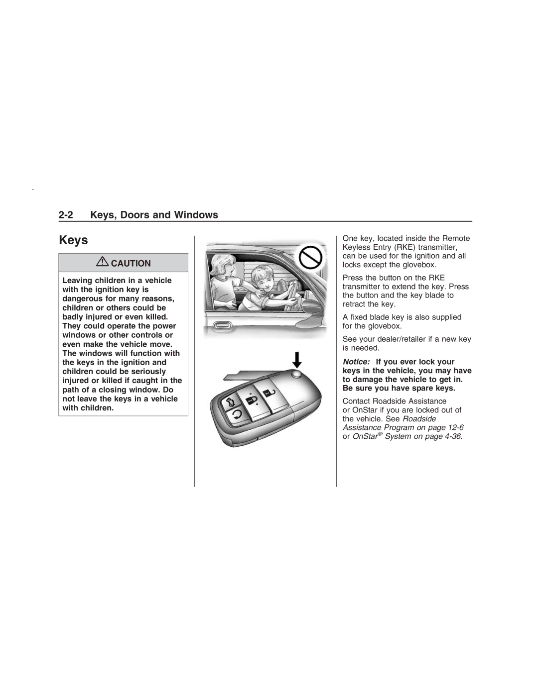 Pontiac G8 manual Keys 