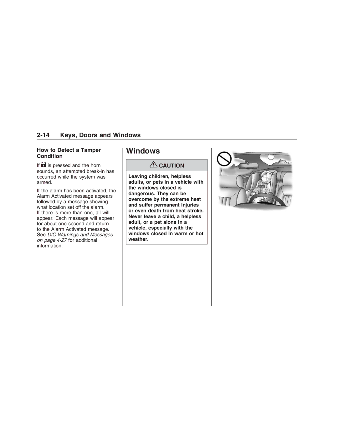 Pontiac G8 manual Windows, How to Detect a Tamper Condition 