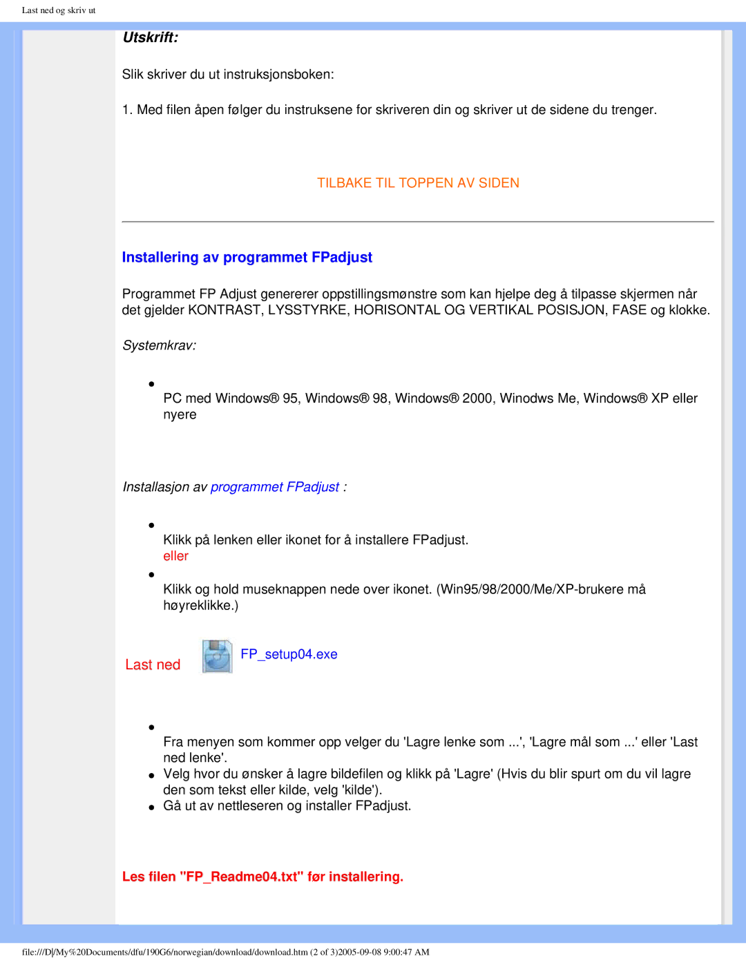 Porter-Cable 190G6 user manual Utskrift 