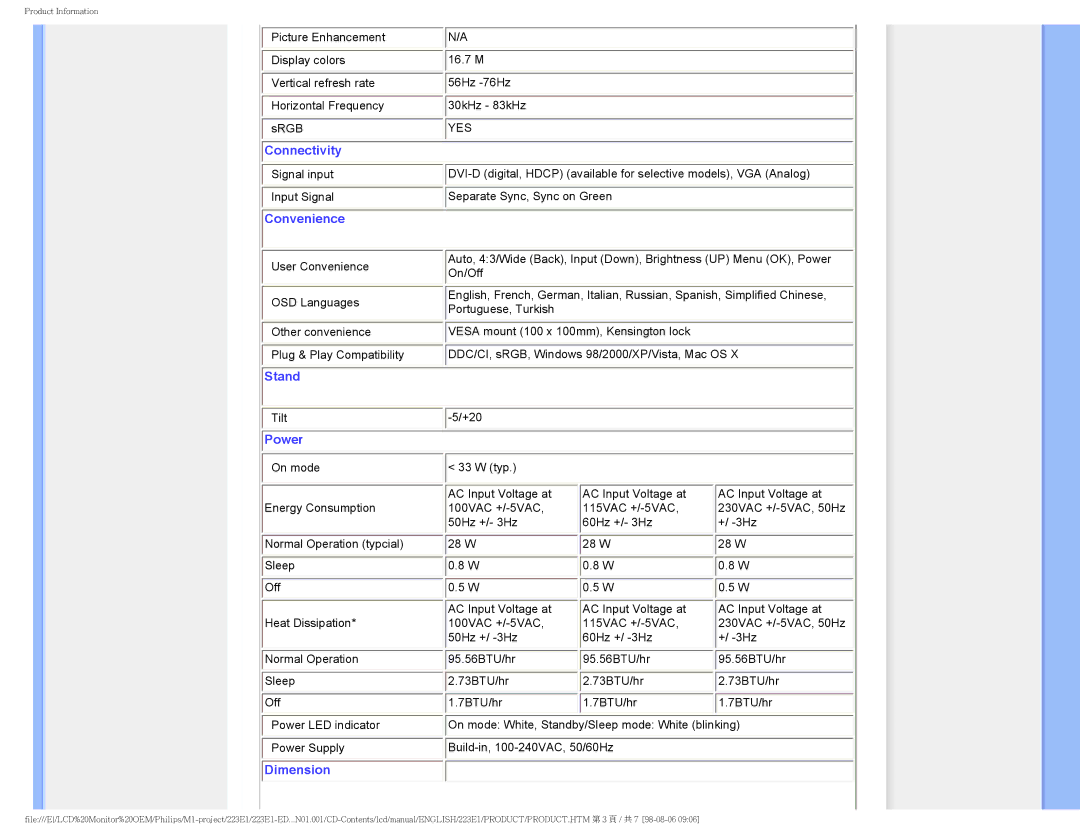 Porter-Cable 223EI user manual Connectivity 