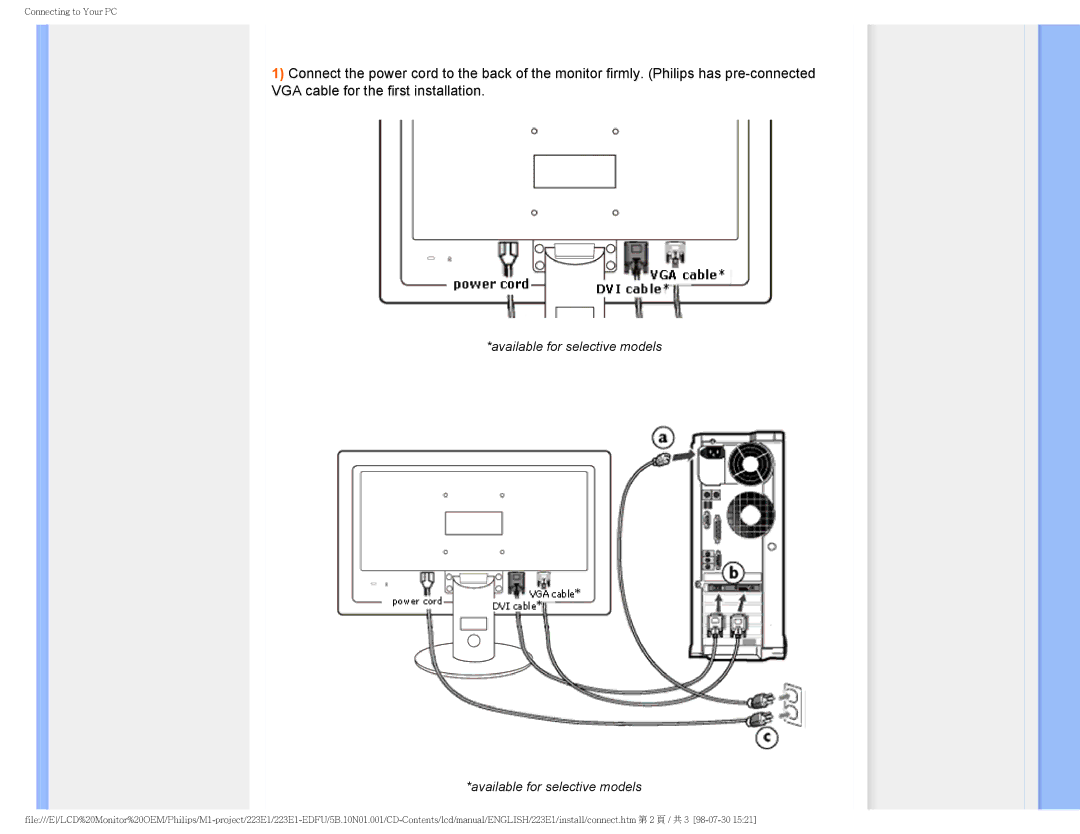 Porter-Cable 223EI user manual Available for selective models 