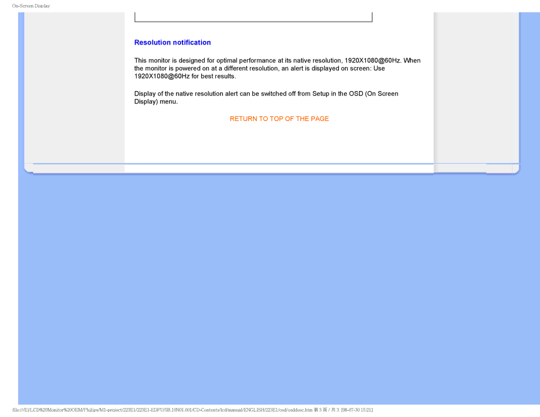 Porter-Cable 223EI user manual Resolution notification 