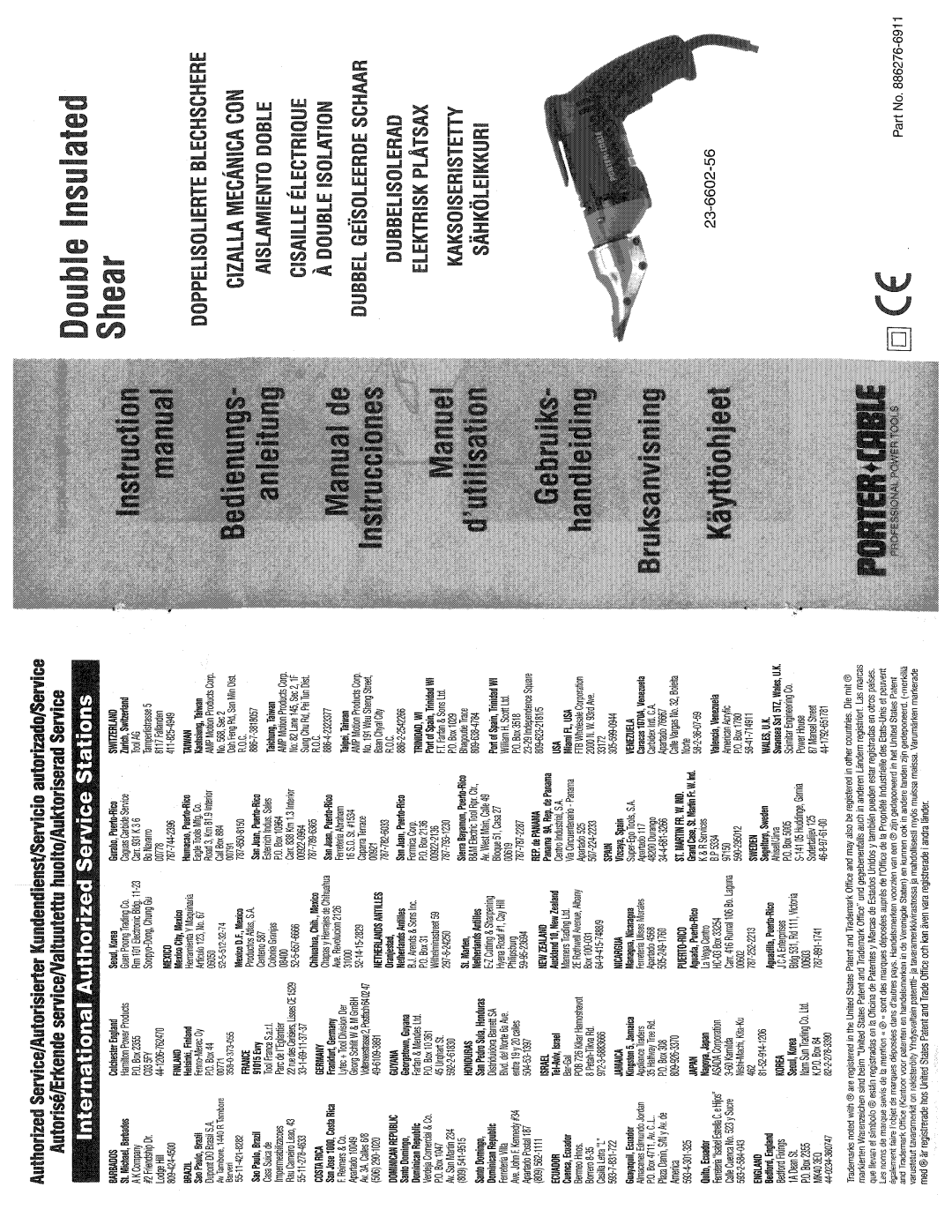 Porter-Cable 23-6602-56 manual 