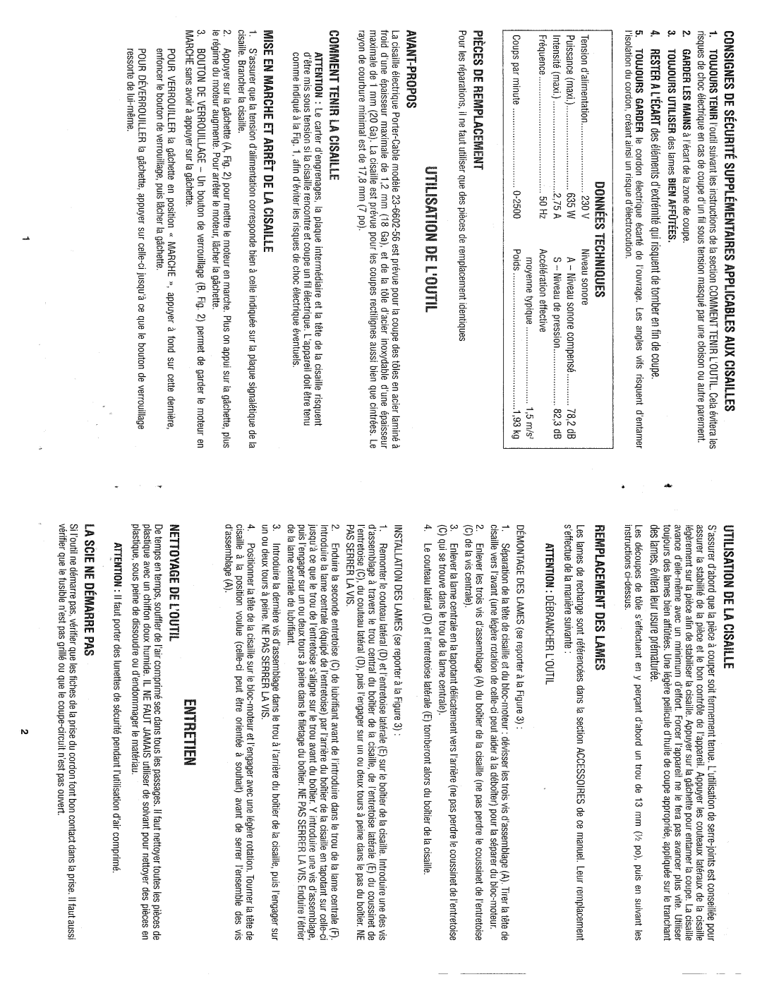 Porter-Cable 23-6602-56 manual 