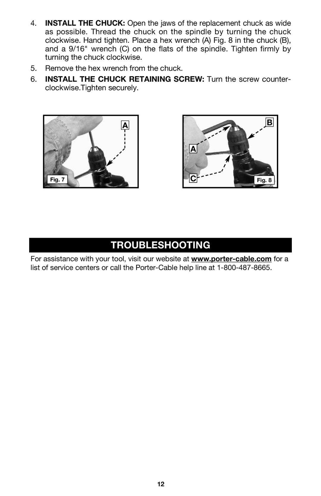 Porter-Cable 2611, 2610, 2615, 2614 instruction manual Troubleshooting 