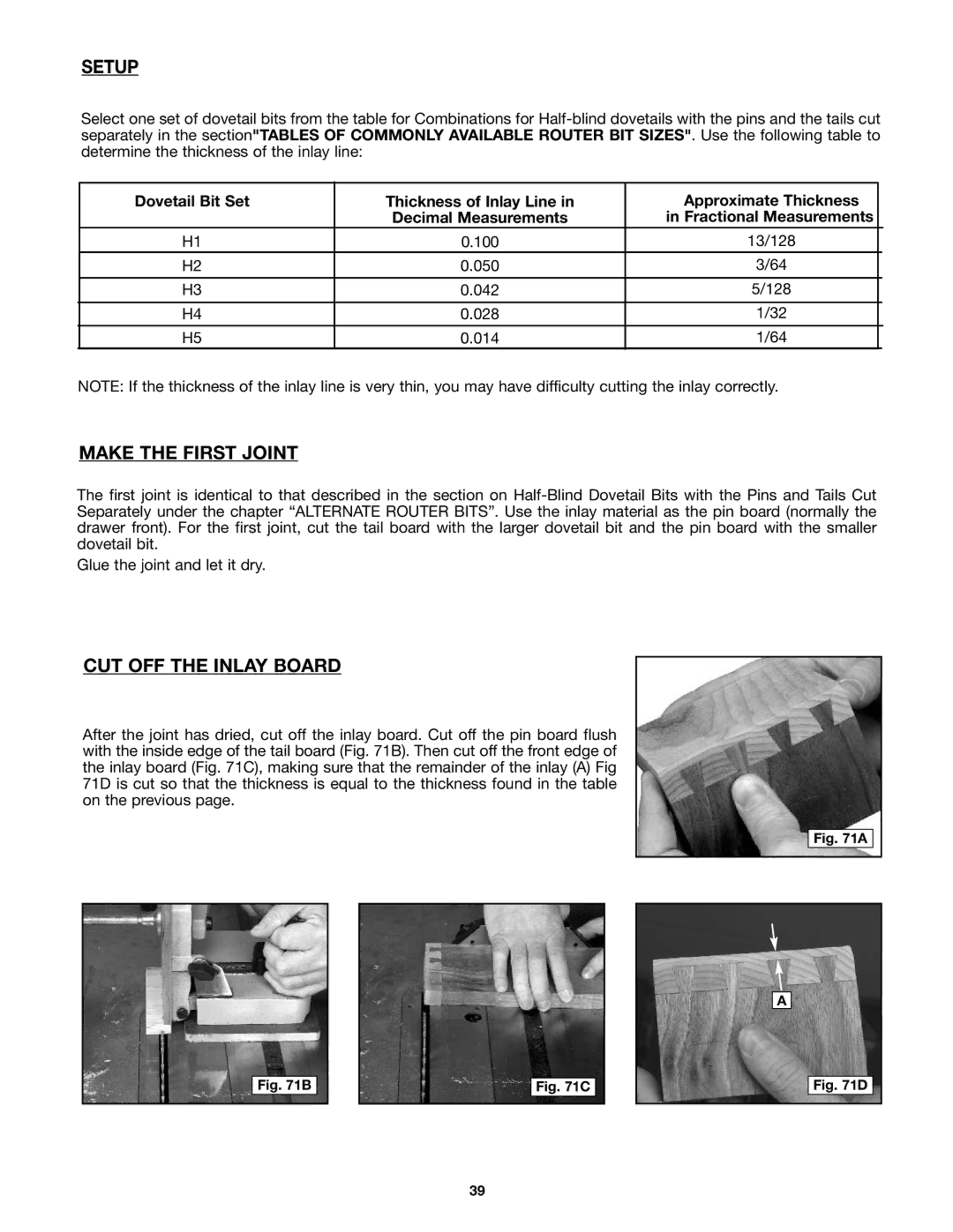 Porter-Cable 4210 & 4212 instruction manual 100 13/128 050 042 028 014 