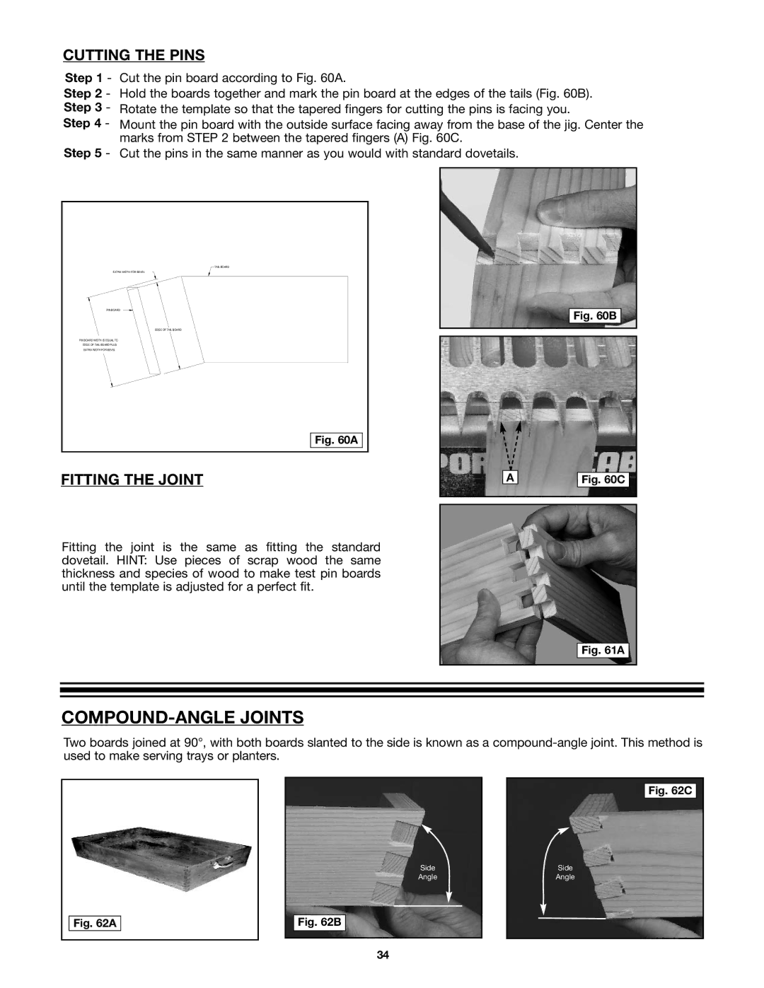 Porter-Cable 4210, 4212 instruction manual COMPOUND-ANGLE Joints 