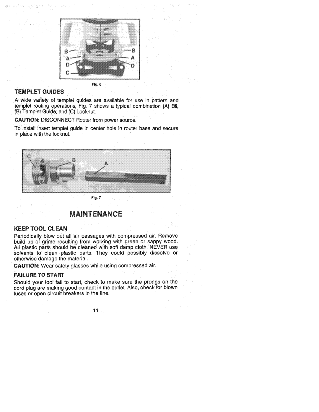 Porter-Cable 518, 520 manual 