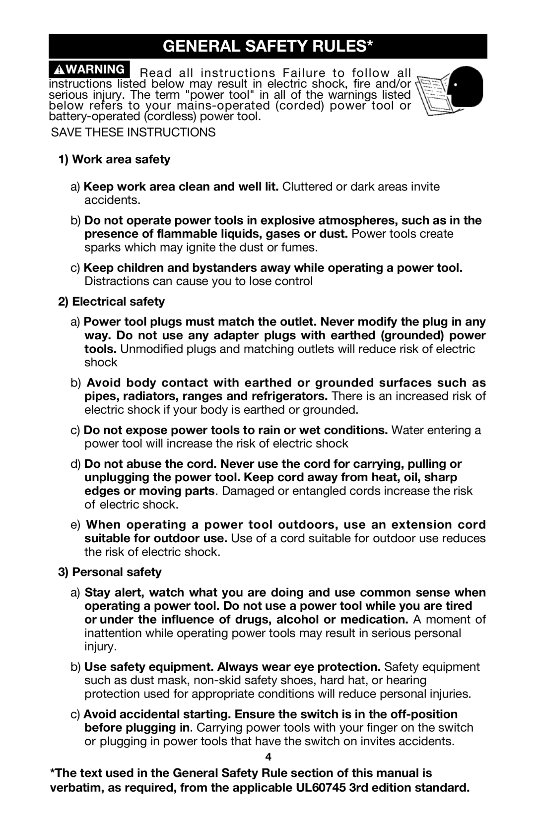 Porter-Cable 557 instruction manual General Safety Rules 