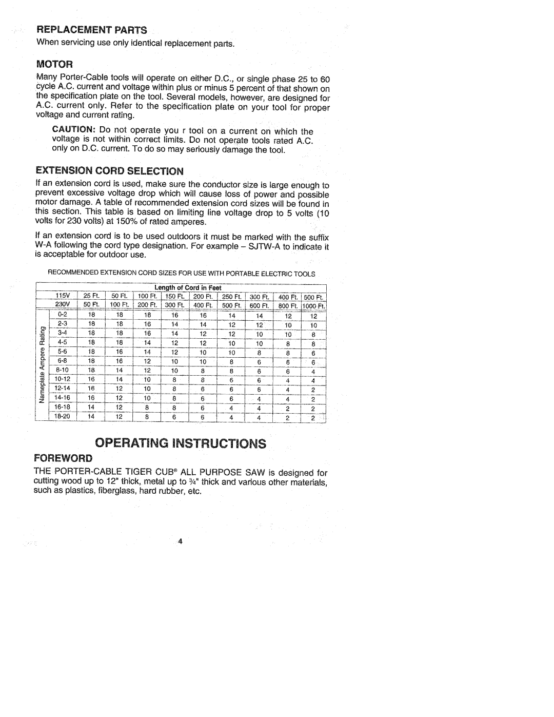 Porter-Cable 647 T3 manual 