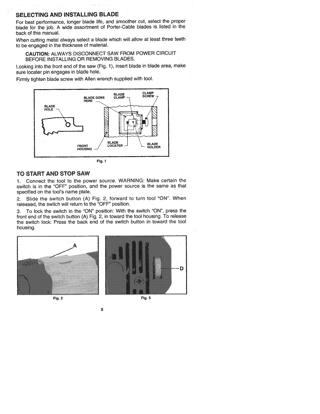 Porter-Cable 647 T3 manual 