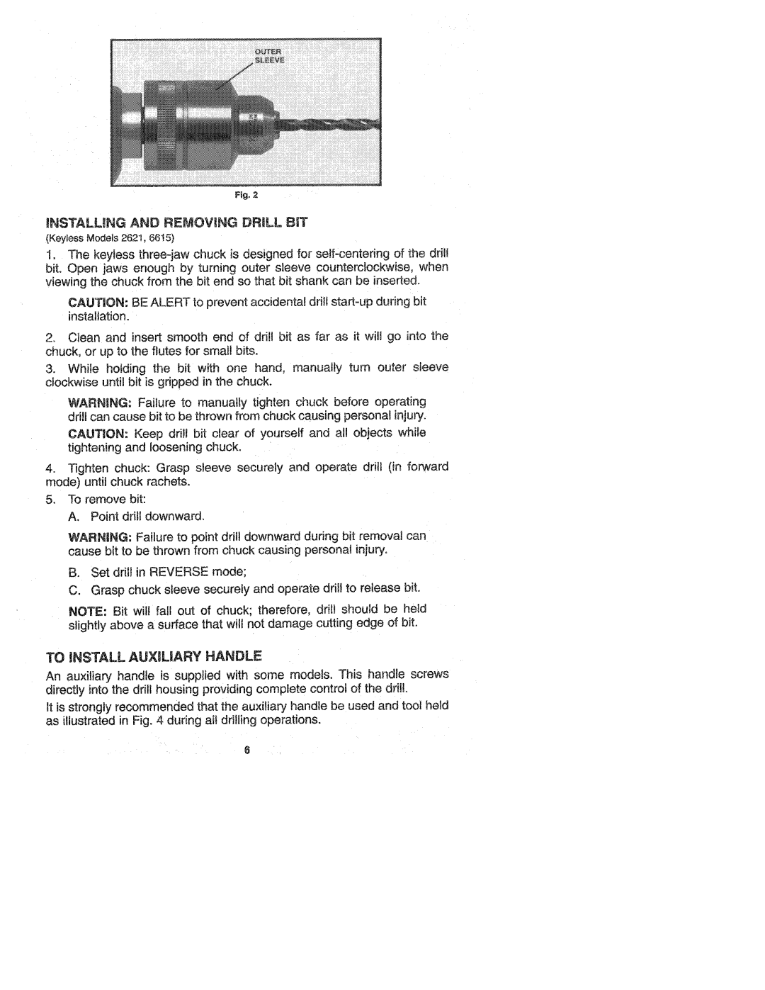 Porter-Cable 6614, 6611, 2601 manual 