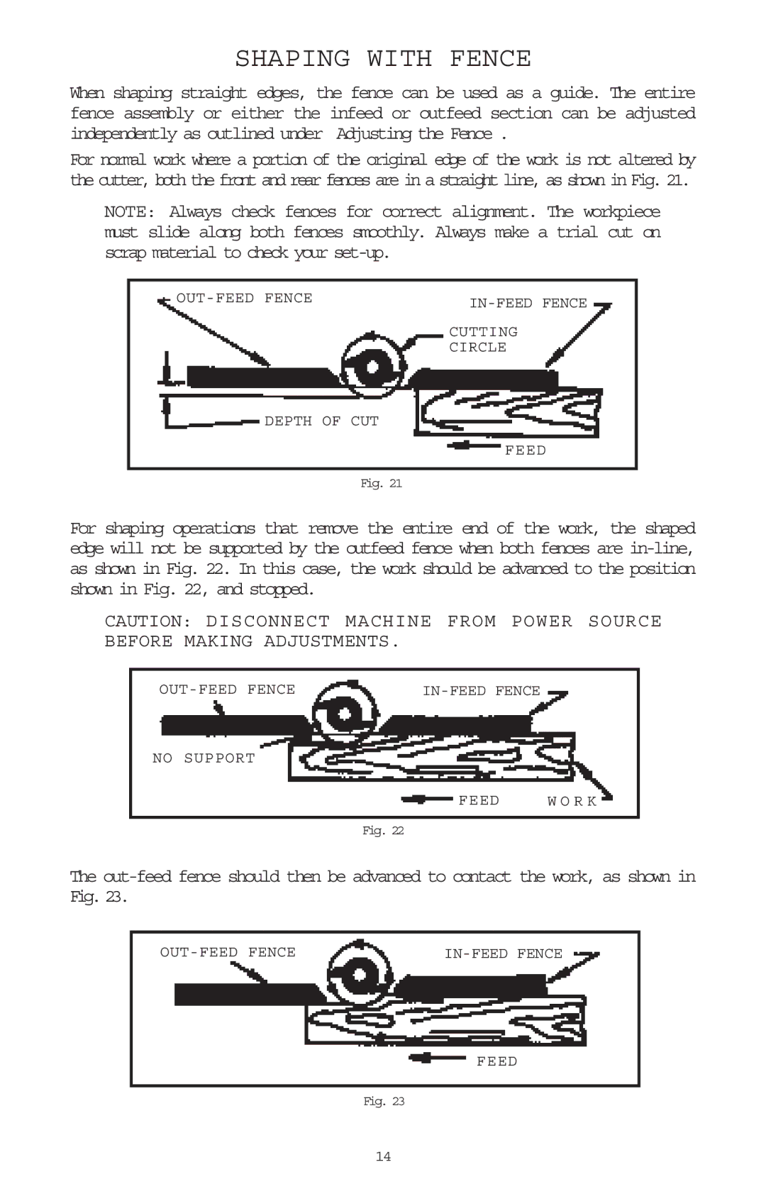 Porter-Cable 697, 698 instruction manual Shaping with Fence 