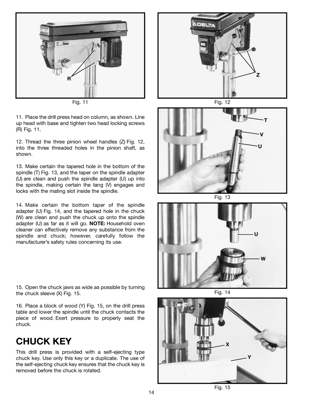 Porter-Cable 70-200 instruction manual Chuck KEY 