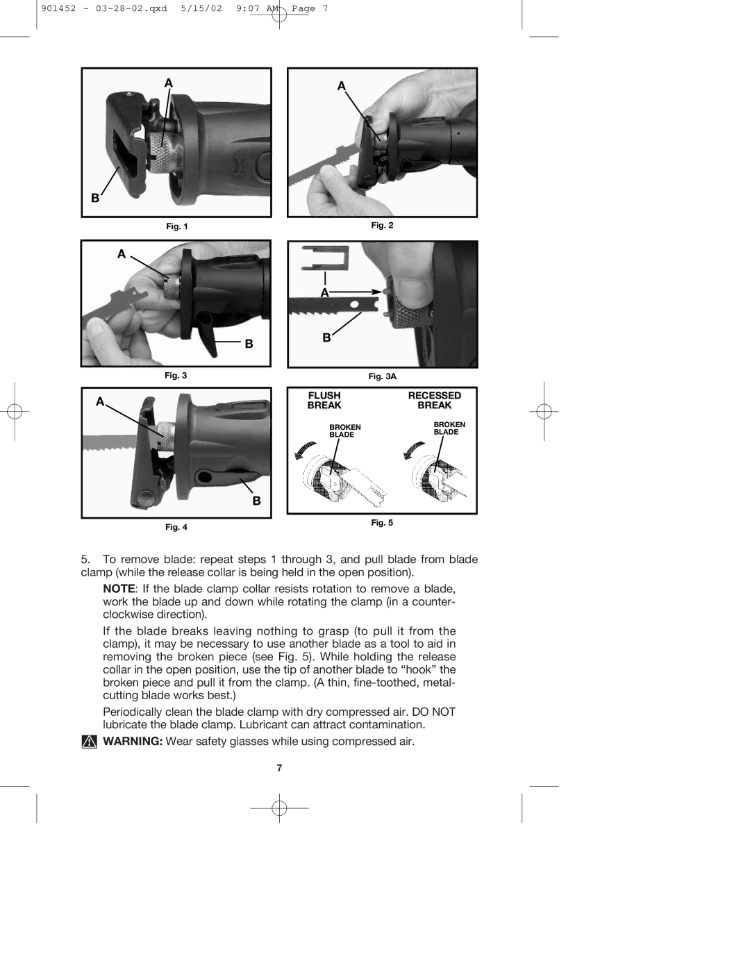 Porter-Cable 740 instruction manual Flush Recessed Break 