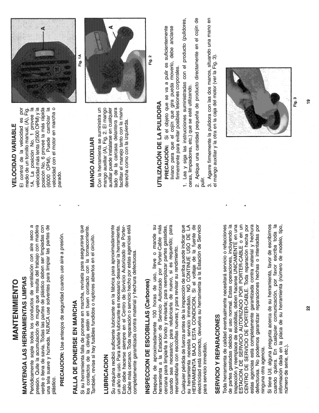 Porter-Cable 7424SP manual 