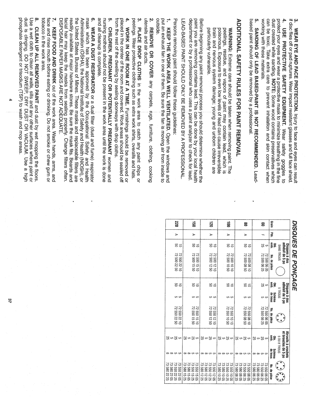 Porter-Cable 7424SP manual 