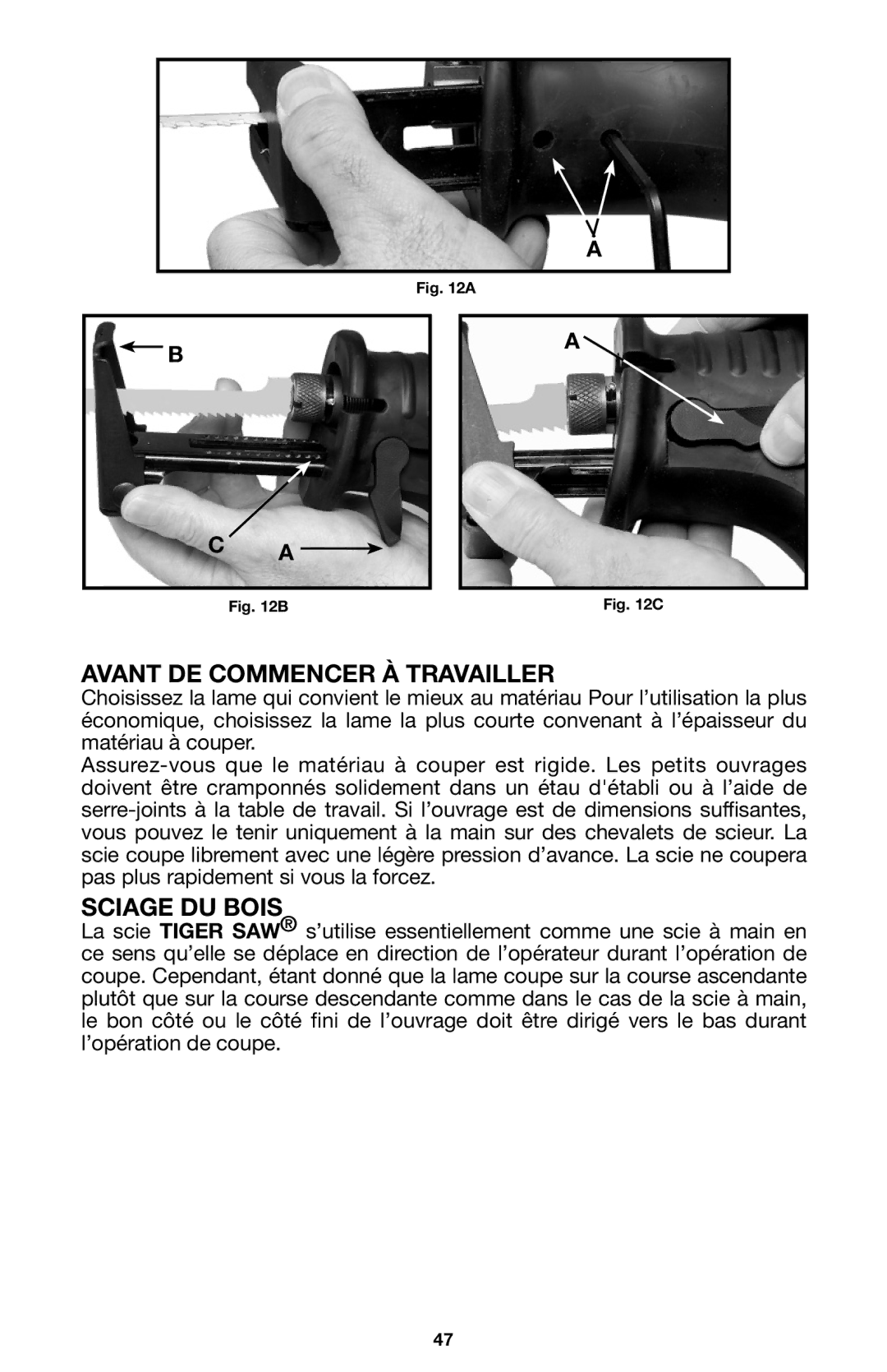 Porter-Cable 748, 746, 745 instruction manual Avant DE Commencer À Travailler, Sciage DU Bois 