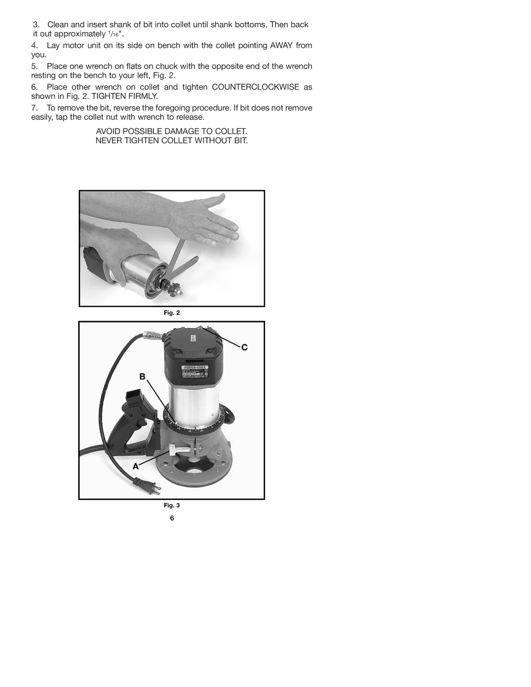 Porter-Cable 7536 instruction manual 