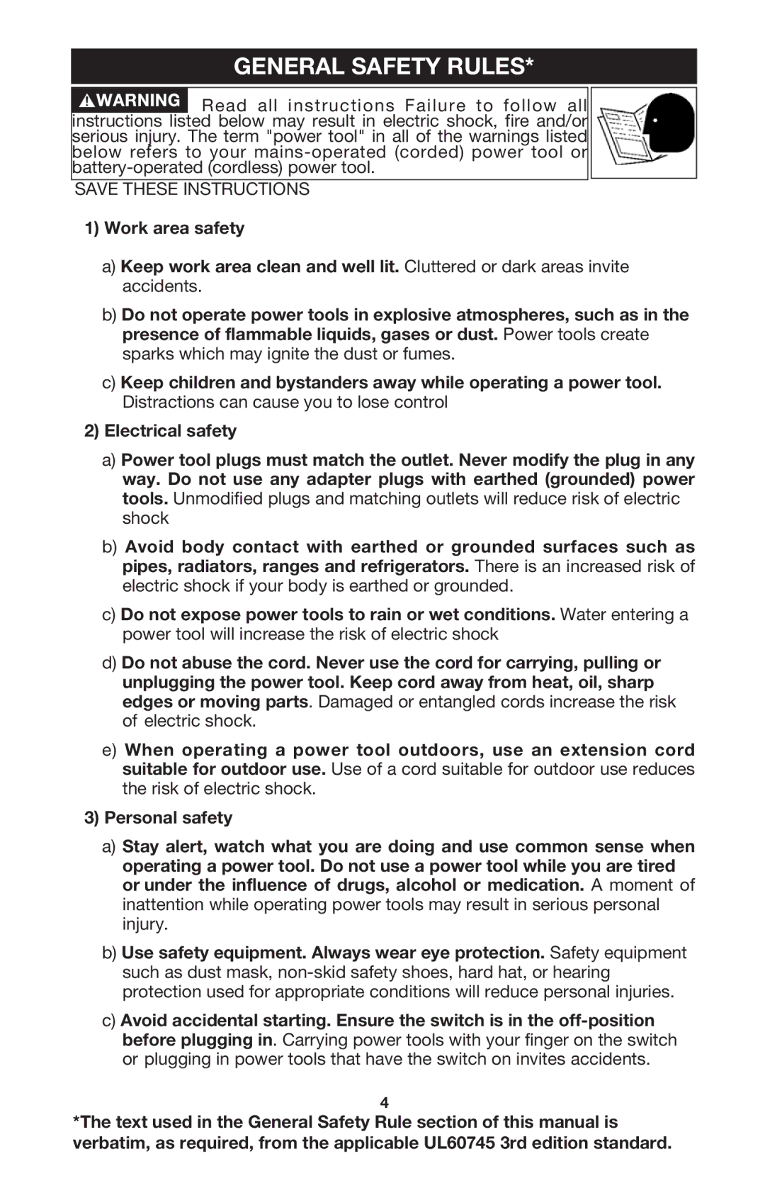 Porter-Cable 7556 instruction manual General Safety Rules 