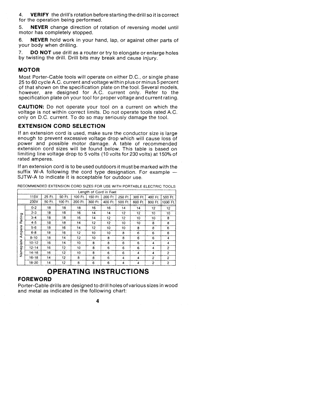 Porter-Cable 7554, 7566, 7552, 7514, 7500, 7503, 7563, 7511, 7504, 7501, 7551, 632, 635, 619, 621, 620 manual 