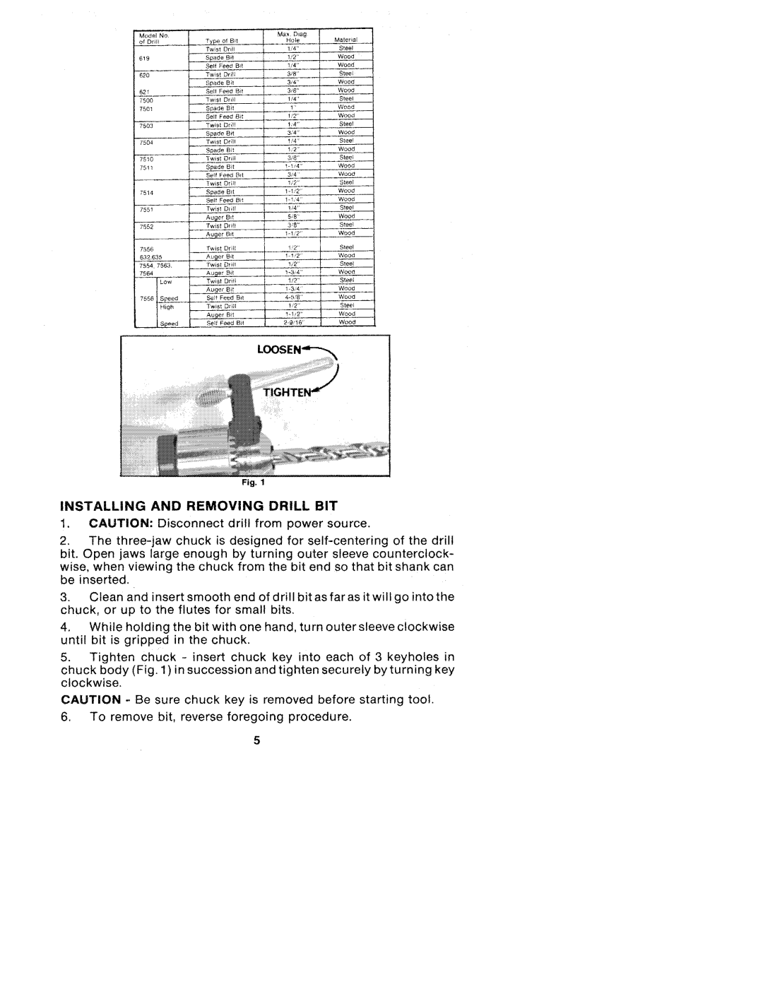 Porter-Cable 7503, 7566, 7552, 7514, 7500, 7554, 7563, 7511, 7504, 7501, 7551, 632, 635, 619, 621, 620 manual 