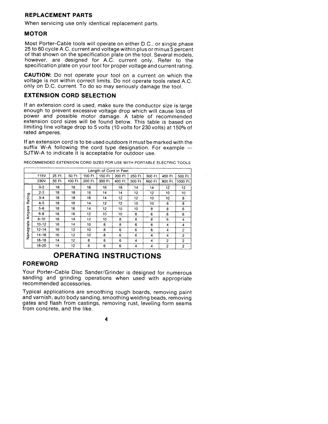 Porter-Cable 87616, 87615 manual 