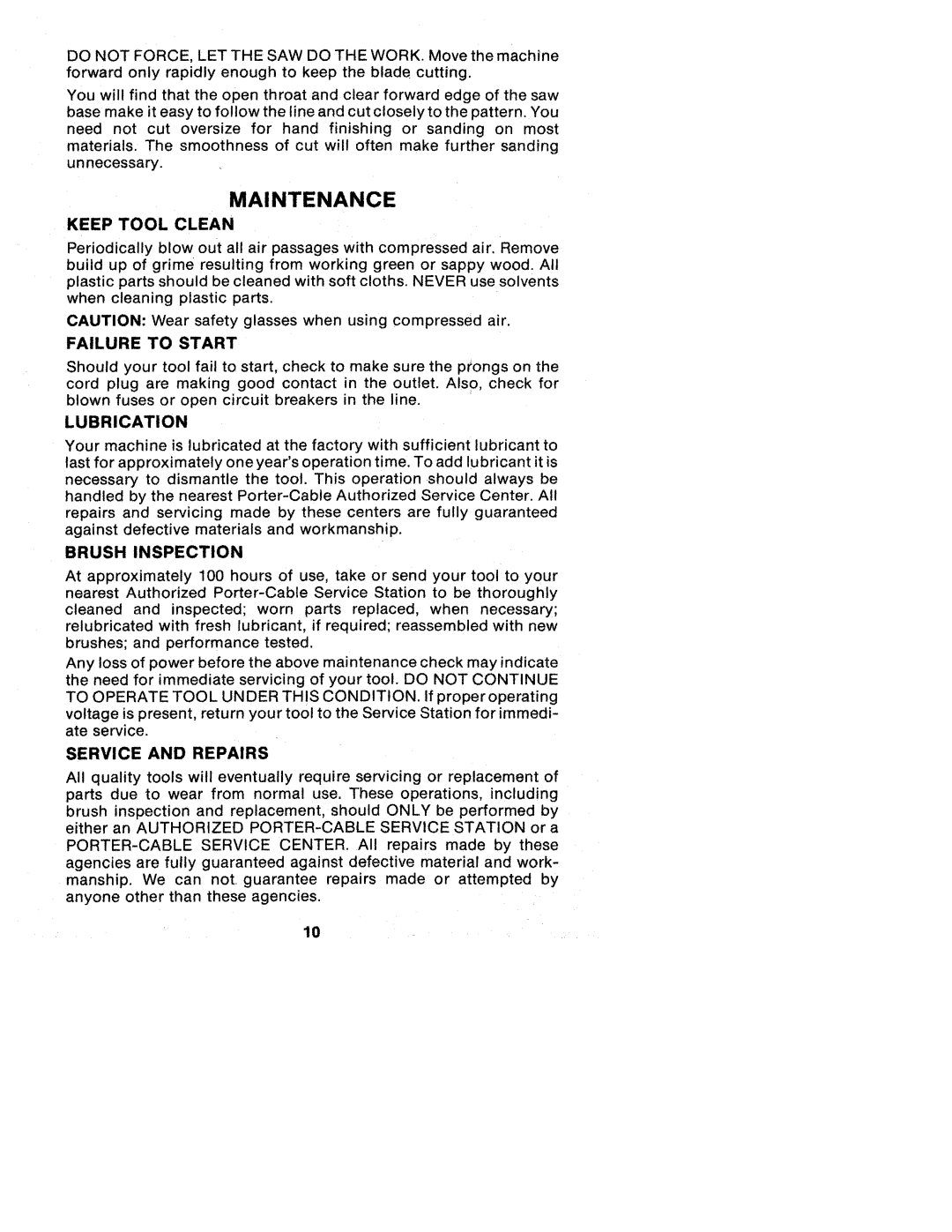 Porter-Cable 7648, 7548 manual 