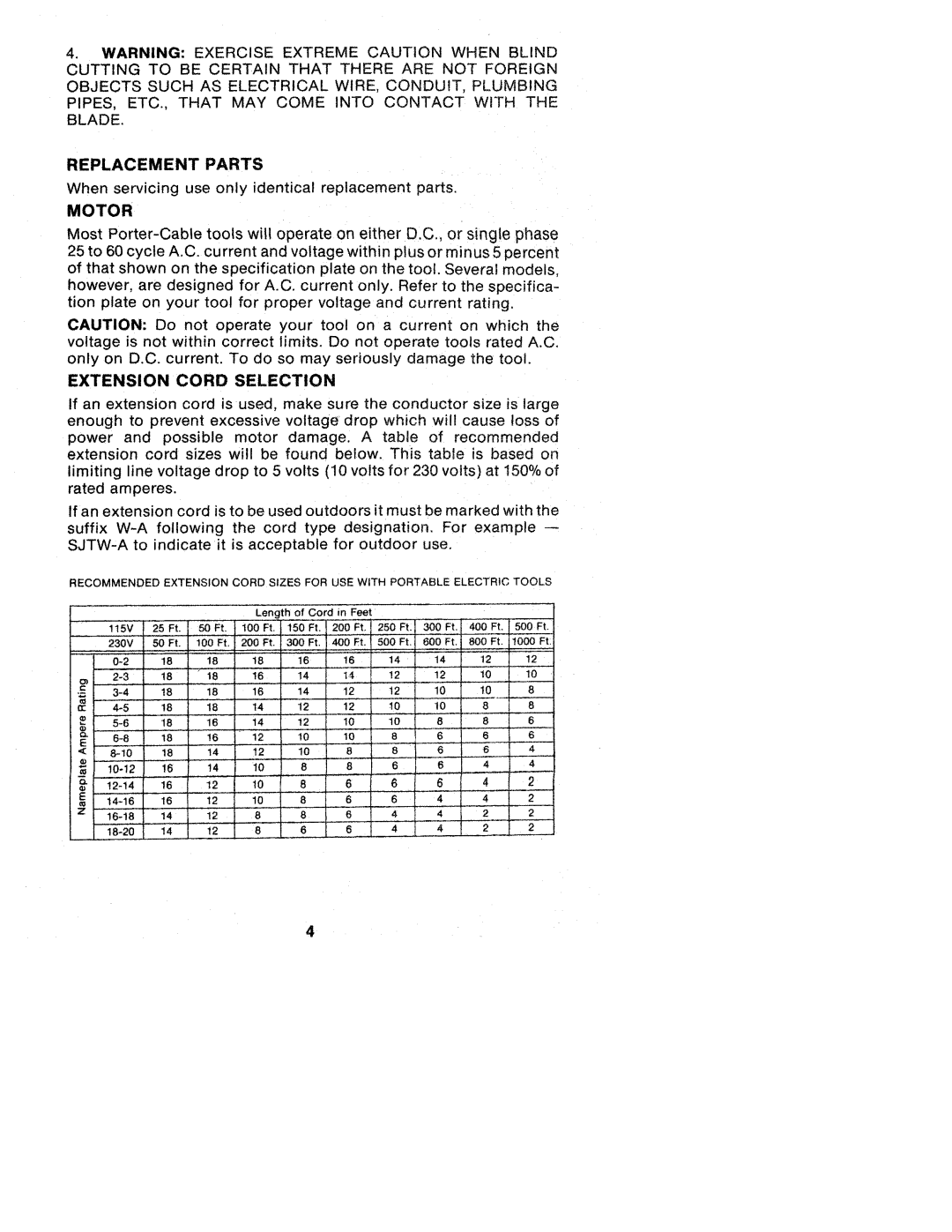 Porter-Cable 7648, 7548 manual 