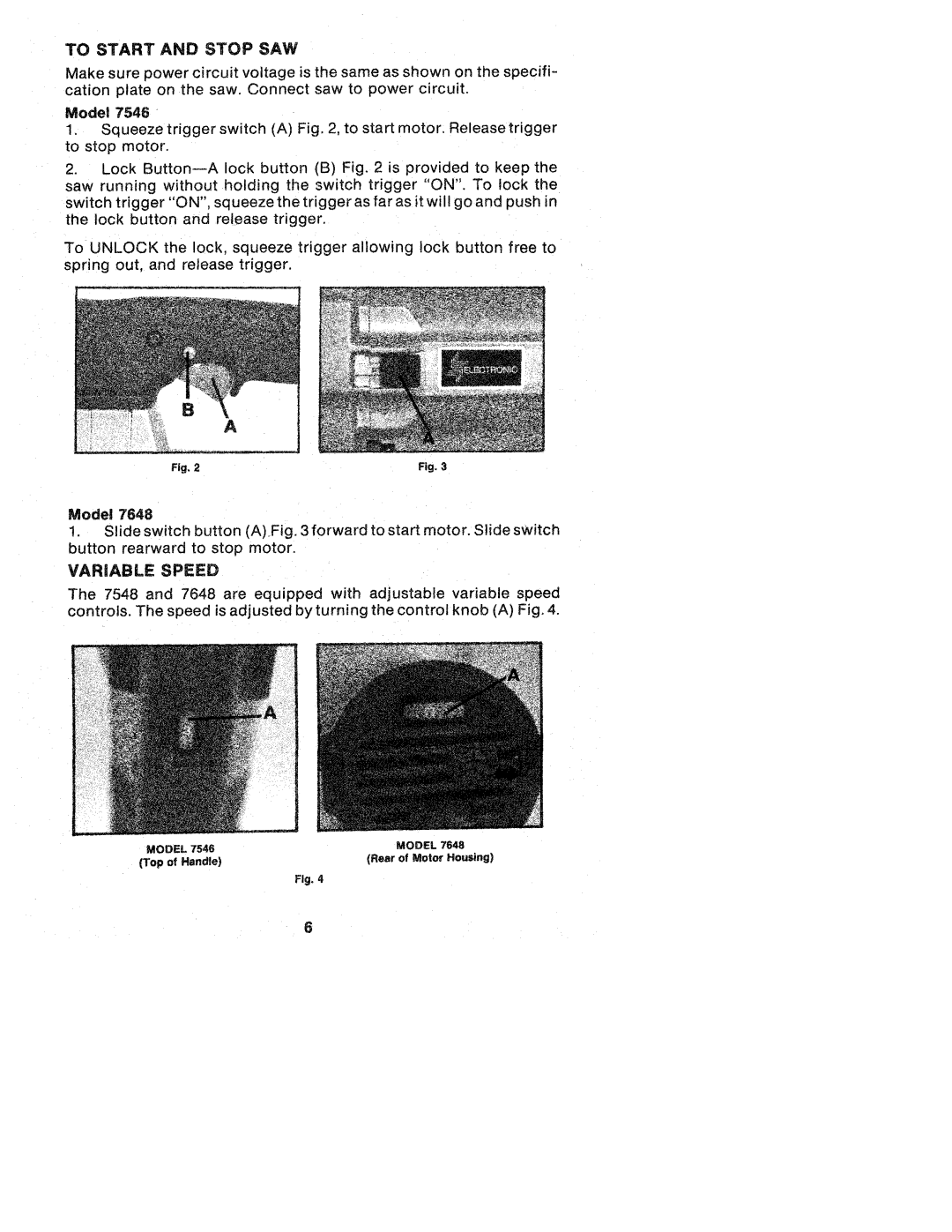 Porter-Cable 7648, 7548 manual 