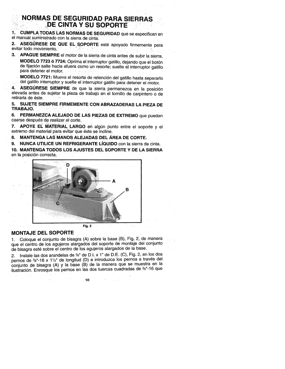 Porter-Cable 7723, 7721, 5028 manual 