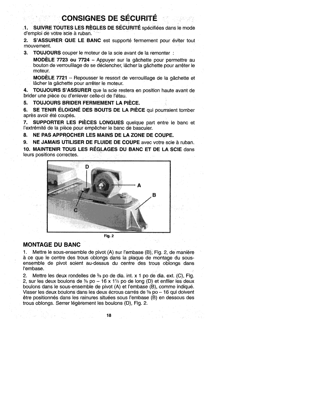 Porter-Cable 7721, 7723, 5028 manual 