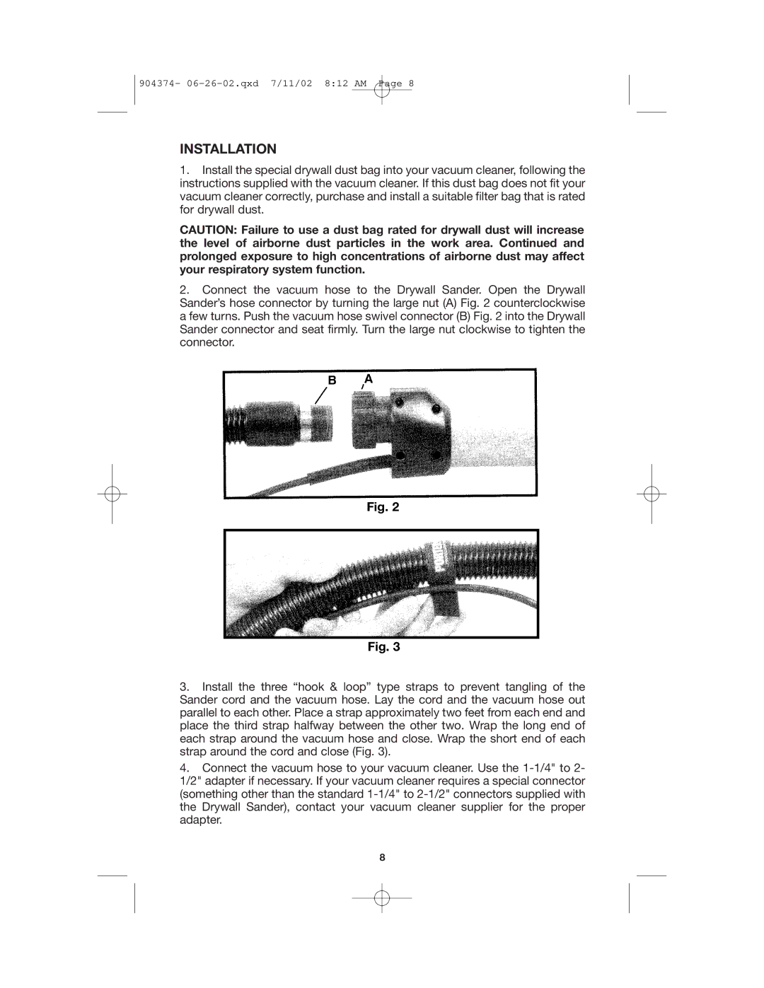 Porter-Cable 7801, 7800 instruction manual Installation 