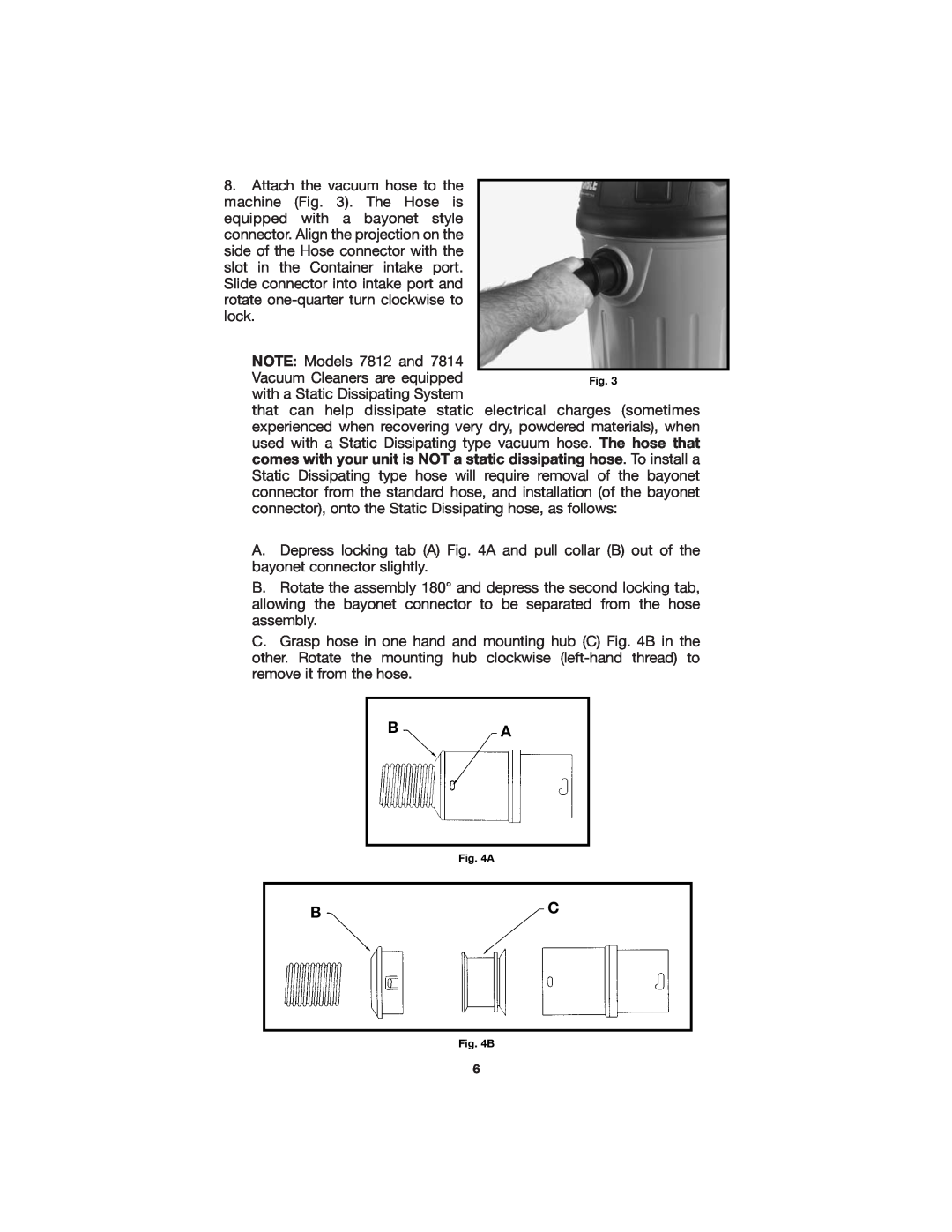 Porter-Cable 7812 instruction manual A, B 
