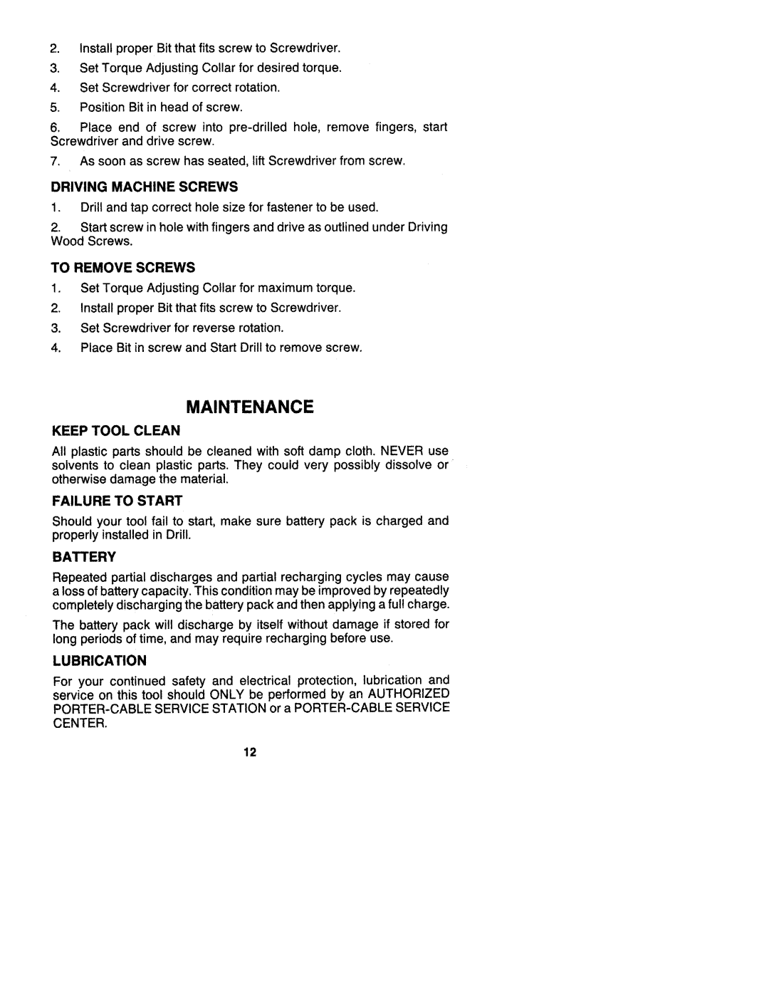 Porter-Cable 850 manual 